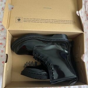 Black Doc Marten Rubber Boots.